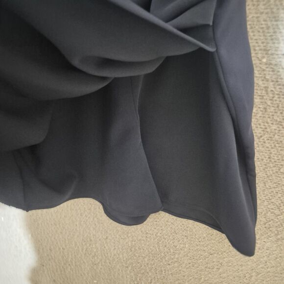 Nwt Zara Women's High Neck Solid Blue Side Cut Out Flux Skirt Romper Small - Picture 3 of 8